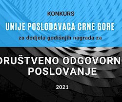 Konkurs za "UPCG nagrade za DOP" za 2021. godinu