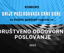 Konkurs za "UPCG nagrade za DOP" za 2022. godinu